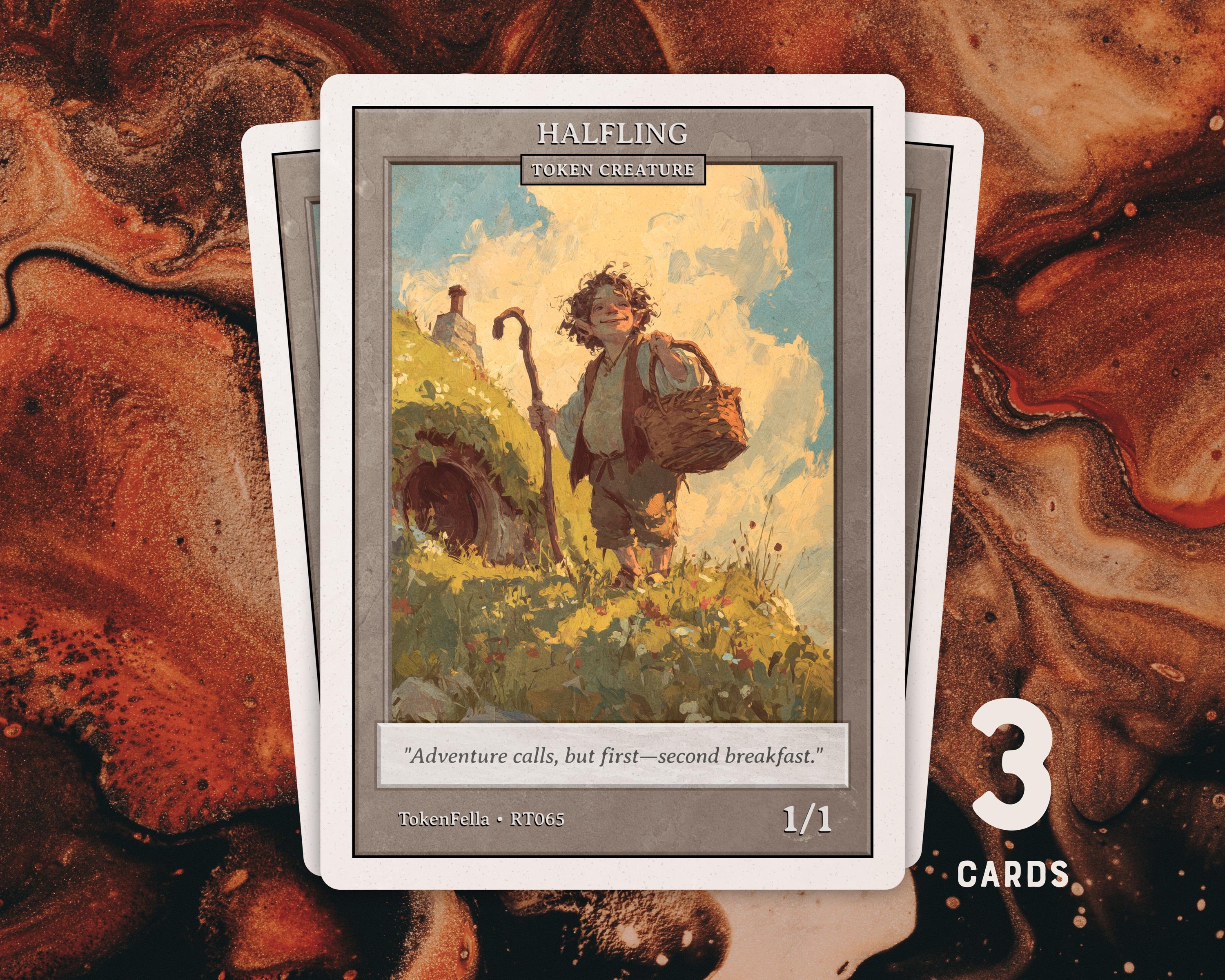mtg cards with cats Delighted Halfling - MTG