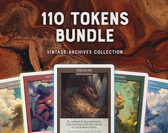 MTG Token Bundle | 110 Tokens Tokens | Vintage Archives Collection