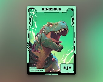 恐竜トークン | MTG 緑 X/X | 未来アニメデザイン | フューチャーウェーブ | FW034