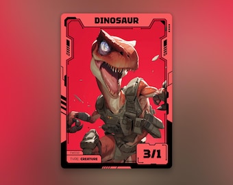 恐竜トークン | MTG 赤 3/1 | 未来アニメデザイン | フューチャーウェーブ | FW032