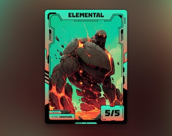 エレメンタル・トークン | MTG 赤緑 5/5 | 未来アニメデザイン | フューチャーウェーブ | FW047
