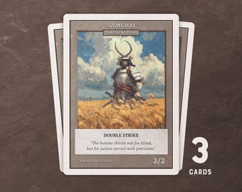 Samurai Token Series 2 of Givememana's Tokens Magic the Gathering