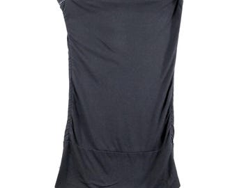 Top de tubo fruncido estilo vintage Lipsy London Y2K negro sin tirantes grunge Fairy Core talla pequeña