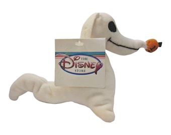 Rare Disney Store Nightmare from Christmas ZERO Mini Sitzsack 20 cm Plüsch neu mit Etikett
