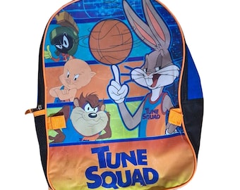 Mochila infantil vintage Tune Squad Space Jam de 1996, Martian Taz Bugs Basketball