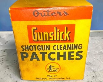 VTG 1950年代アウターガンスリックショットガンクリーニングパッチフルボックスハンティングNOS超入手困難