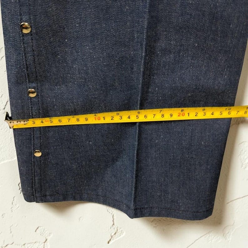 Pantalones vaqueros Wrangler Ours vintage de los años 70, con tachuelas, corte acampanado, talla 7/24, para mujer, nuevos, sin usar. imagen 15