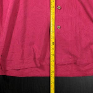 Tommy Bahama Shirt M 100% Seide VTG Herren Pink Floral Jacquard Camp Aloha Tropical Bild 10