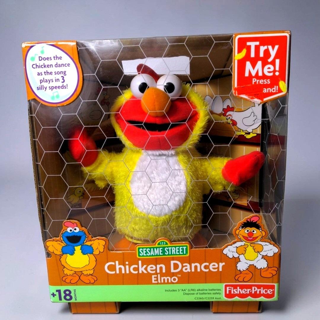 Vintage Fisher-price Sesame Street Chicken Dancer Elmo Plush Toy