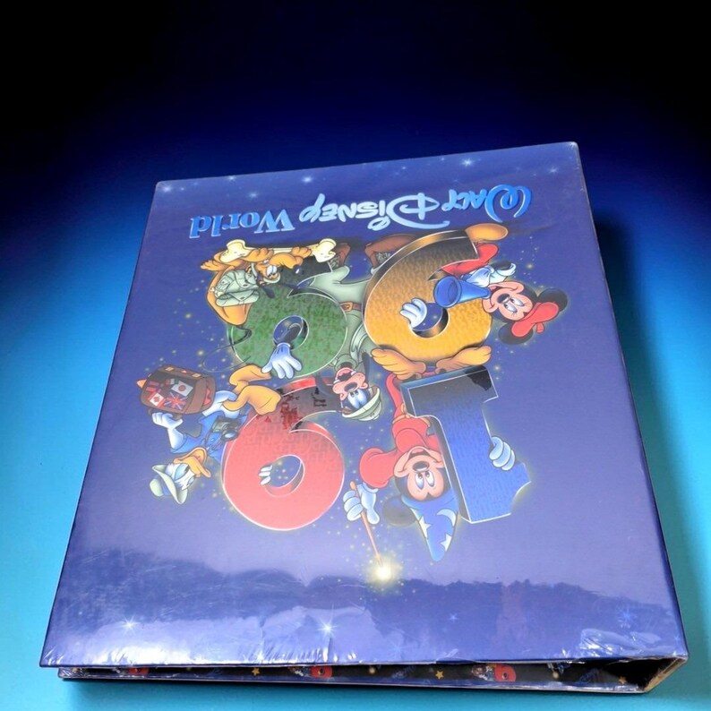 Álbum de fotos vintage de Walt Disney World de 1999, 80 páginas magnéticas, Mickey Mouse, 3 anillas. imagen 2