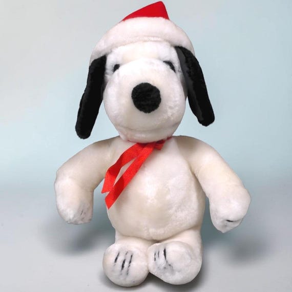 SNOOPY COLLECTOR DOLL ヴィンテージ ぬいぐるみ Vintage Snoopy Santa Plush 1988 Peanuts Christmas Holiday Stuffed