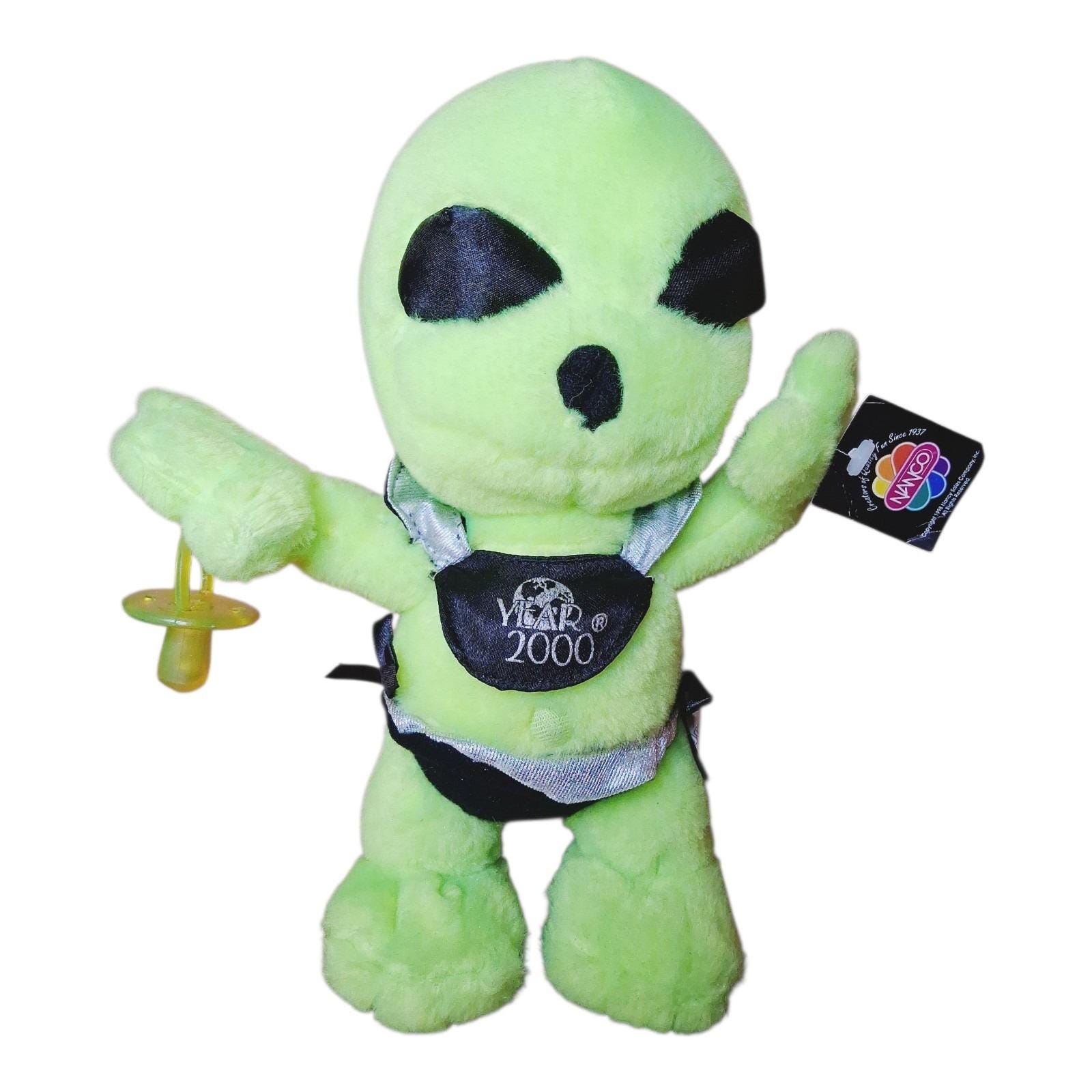 Vintage NANCO Year 2000 Rave Baby Space Alien Plush 9