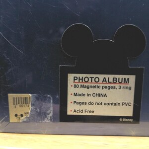 Álbum de fotos vintage de Walt Disney World de 1999, 80 páginas magnéticas, Mickey Mouse, 3 anillas. imagen 8