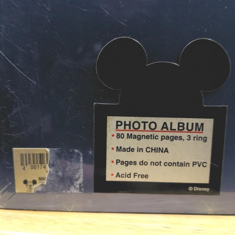 Álbum de fotos vintage de Walt Disney World de 1999, 80 páginas magnéticas, Mickey Mouse, 3 anillas. imagen 8