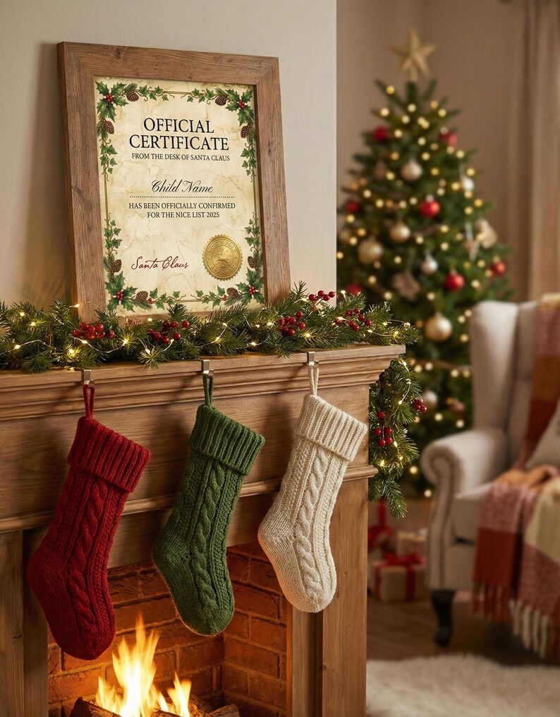 Official Santa Certificate 2025 | Editable Nice List Award (digital ...