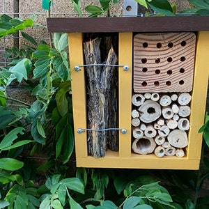 INSECT HOTEL, Bug Hotel, Bug House, Insect House, Insect Sanctuary, Yard Art. Filling Materials May Vary. Made to Order.