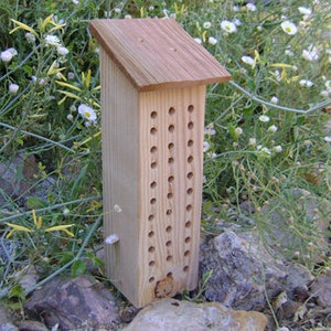 BEE HOUSE, Rustic Wood, Shingle Roof. Hand Made, Ready to Ship