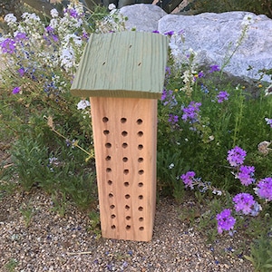 BEE HOUSE, Rustic SAGE Shingle Roof. Hand Made, Ready to Ship