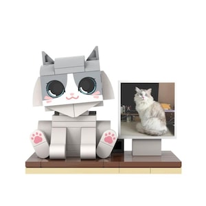 Figurine de chat en brique personnalisée, souvenir personnalisé d&#39;animal de compagnie