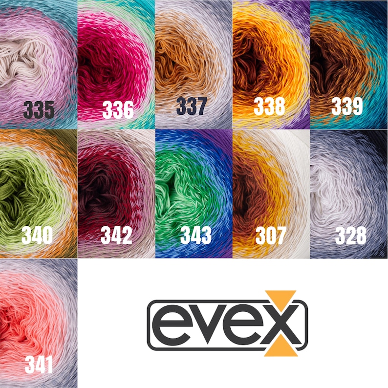 YarnArt Rosegarden 100% Cotton Gradient Yarn Cake, Ombre Multicolor Soft Cotton, Fingering Sock Weight bild 12
