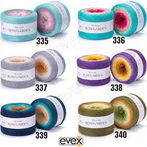 YarnArt Rosegarden 100% Cotton Gradient Yarn Cake, Ombre Multicolor Soft Cotton, Fingering Sock Weight bild 8