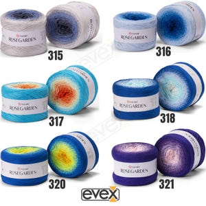 YarnArt Rosegarden 100% Cotton Gradient Yarn Cake, Ombre Multicolor Soft Cotton, Fingering Sock Weight bild 5