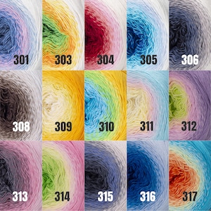 YarnArt Rosegarden 100% Cotton Gradient Yarn Cake, Ombre Multicolor Soft Cotton, Fingering Sock Weight bild 10