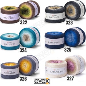 YarnArt Rosegarden 100% Cotton Gradient Yarn Cake, Ombre Multicolor Soft Cotton, Fingering Sock Weight bild 6