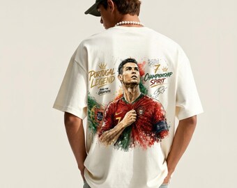Ronaldo Football PNG T-Shirt Design Portugal Soccer World Cup Clip Art Cristiano Ronaldo Printable Sublimation File (Digital Download)