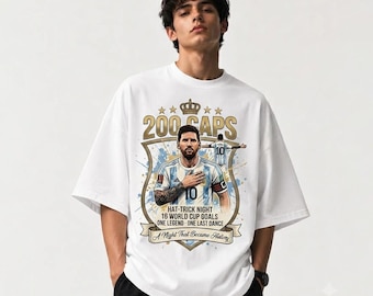 Messi Football PNG T-Shirt Design Argentina Soccer World Cup Clip Art Lionel Messi Printable Sublimation File (Digital Download)