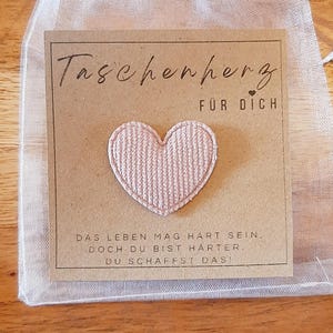 Taschenherz • besonderes Geschenk • Glücksbringer • Taschenumarmung • Leo Herz für die Hosentasche • Kleines Geschenk • Pocket Hug