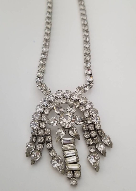 1950s Viva Las Vegas Vintage Crystal Necklace Lar… - image 2