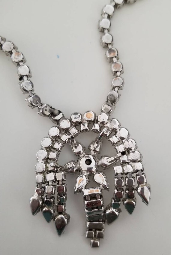 1950s Viva Las Vegas Vintage Crystal Necklace Lar… - image 4