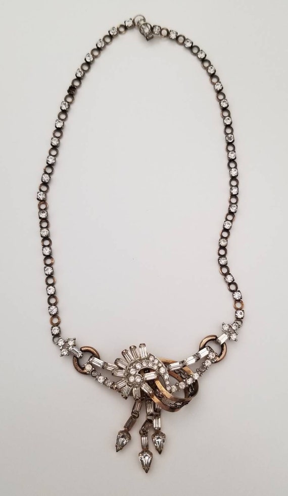 Glamour Vintage Charles Reis CRCo Crystal Necklace