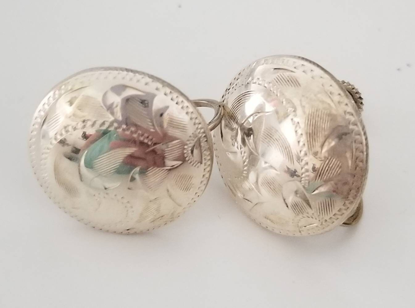 Vintage Middle Eastern Silver Filigree Screw Back Earrings – Anteeka