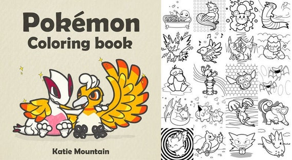 Overname Sta in plaats daarvan op Okkernoot Pokemon kleurboek originele artwork - Etsy Nederland