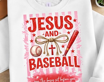 Jesus and Baseball PNG, Christian Baseball PNG, Faith Sports Design