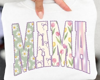 Mama Floral PNG, Mother’s Day Mama PNG, Floral Mama Clipart
