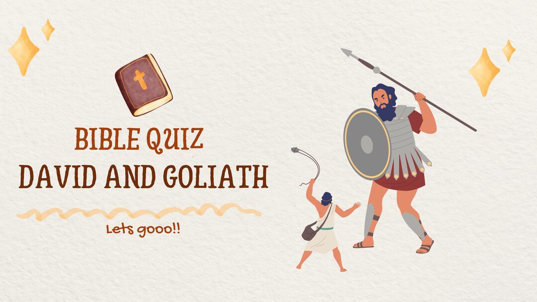 Bible Quiz Game Template – David and Goliath (digital Download) - Etsy