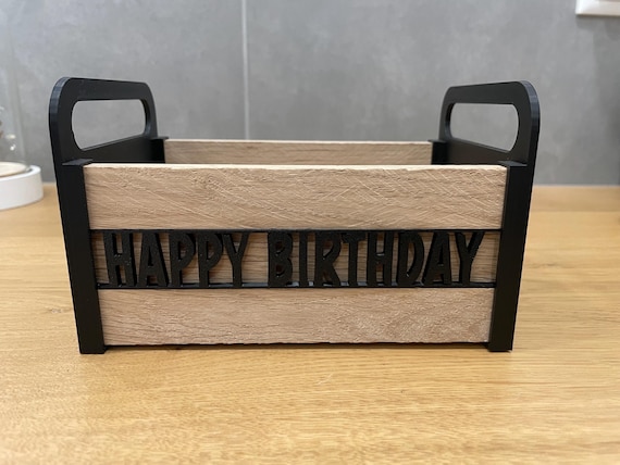 Personalisierte Geschenkkiste mit 3D Druck | Geschenkbox aus Holz | Geschenkidee für Männer & Frauen | Individuelle Geschenkbox Geburtstag