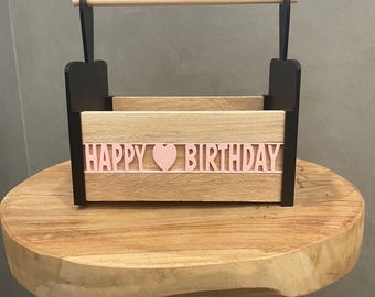 Personalized 3D printed gift box | Wooden gift box | Gift idea for men & women | Custom birthday gift box