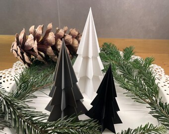 Árboles de Navidad impresos en 3D | Decoraciones navideñas modernas de PLA | Decoraciones invernales clásicas escandinavas | Decoraciones minimalistas | Decoración navideña para la mesa
