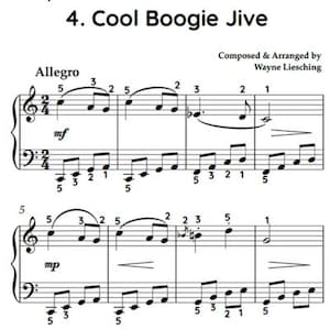 Partitura fácil para piano Boogie Jive - Descarga digital
