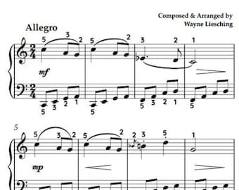 Easy Piano Boogie Jive Sheet Music - Digital Download