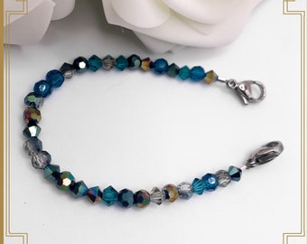 Ocean Crystal Bead Medical ID Alert Replacement Bracelet!