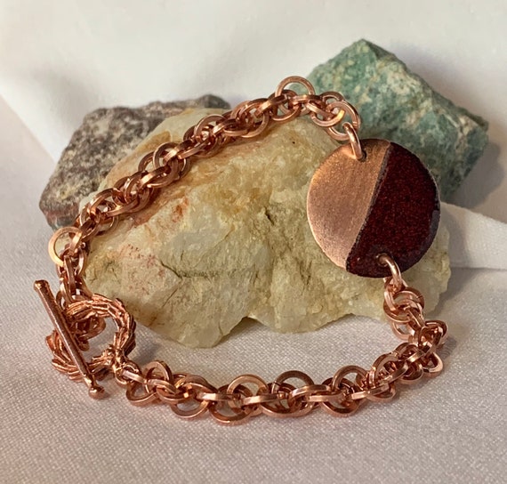 Amazon.com: Men's 11 Inch Solid Copper Link Bracelet CB639G - 5/8 of an  inch wide. Our widest design.: Clothing, Shoes & Jewelry