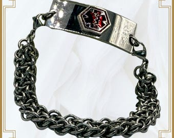 Stainless Steel Stylish Durable Unisex Medical Alert Replacement Bracelet
