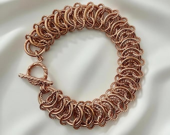 Pure Copper Chainmaille Bracelet