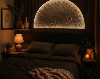 Handcrafted Moon Wall Light