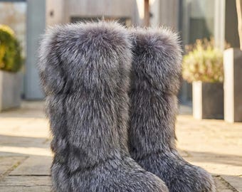 Luxury faux Fur Plush Cozy Snow Boots, Men's Winter Ankle Boots Warm Shoes